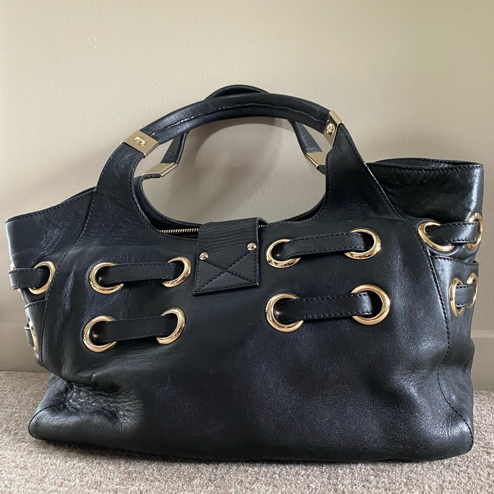 Authentic Jimmy Choo large black shoulder bag - Picture 3 of 7
